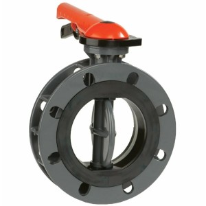 Затвор дисковый ПВХ Butterfly Valve Ду150 Ру10 межфланцевый в Ростове-на-Дону